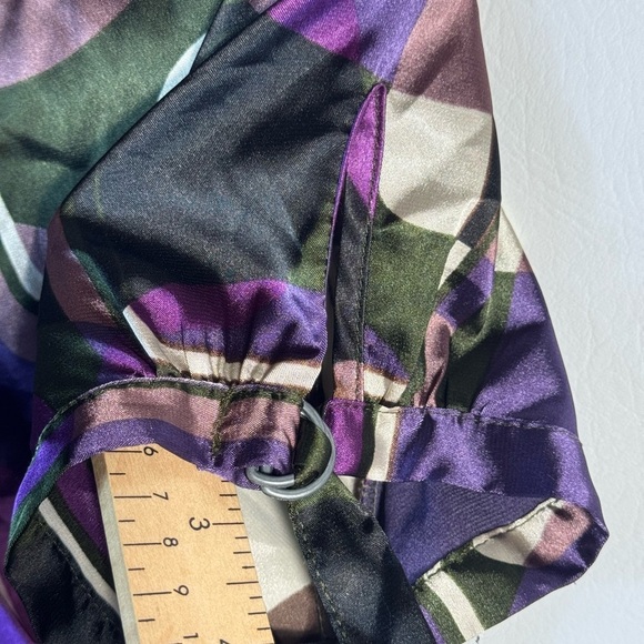 Koan Elegant Purple Geometric Italian Dress 6 - Picture 3 of 11